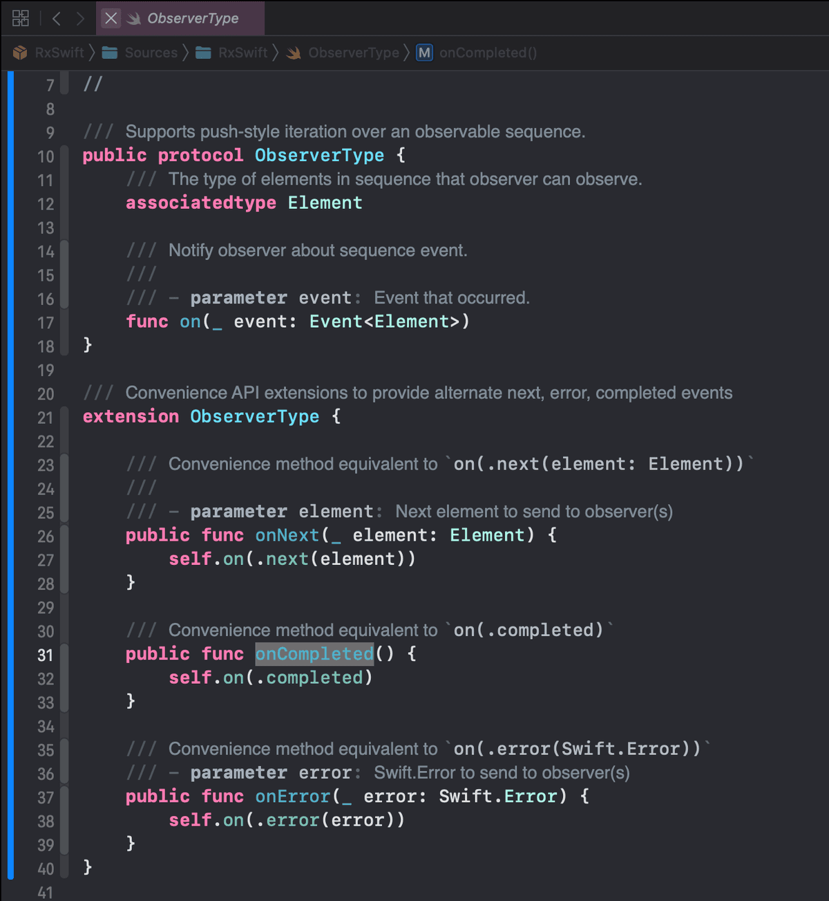 PublishSubject ObserverType